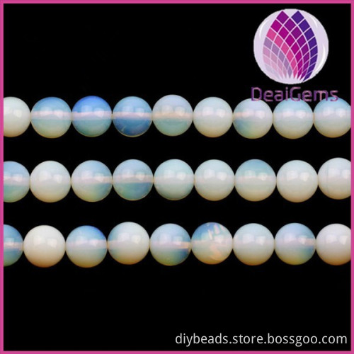 Wholesale price Synthetic round opal beads loose precious gemstone strands beads
